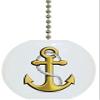 Gold Anchor Nautical Solid Ceramic Fan Pull view 1