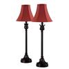 Catalina Lighting Brenda Buffet Table Lamps, Desk Lamp for Office, Dorm, or Bedroom, Reading Light Nightstand Lamp, LED Bulb NOT Included, 25.75", Bronze, Set of 2 view 1