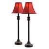 Catalina Lighting Brenda Buffet Table Lamps, Desk Lamp for Office, Dorm, or Bedroom, Reading Light Nightstand Lamp, LED Bulb NOT Included, 25.75", Bronze, Set of 2 view 2