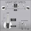 Wintergreen Lighting OptiCore 50 Lights, 50 ft Blue/Cool White C9 LED Christmas Lights Outdoor Commercial-Grade, Parallel Wired, Customizable, Energy Efficient, 18 Gauge, IP67 view 4