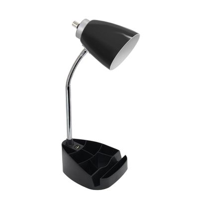 Limelights LD1056-BLK Desk Lamp Organizer with iPad Tablet Book Stand and USB Charging Port, Black