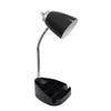 Limelights LD1056-BLK Desk Lamp Organizer with iPad Tablet Book Stand and USB Charging Port, Black view 1
