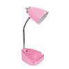 Limelights LD1056-PNK Desk Lamp Organizer with iPad Tablet Book Stand and USB Charging Port, Pink view 1