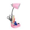 Limelights LD1056-PNK Desk Lamp Organizer with iPad Tablet Book Stand and USB Charging Port, Pink view 2