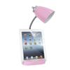 Limelights LD1056-PNK Desk Lamp Organizer with iPad Tablet Book Stand and USB Charging Port, Pink view 3