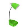 Limelights LD1056-GRN Desk Lamp Organizer with iPad Tablet Book Stand and USB Charging Port, Green view 1