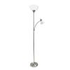 Simple Designs LF2000-BSN Mother-Daughter Floor Lamp with Reading Light, Brushed Nickel view 1
