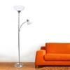 Simple Designs LF2000-BSN Mother-Daughter Floor Lamp with Reading Light, Brushed Nickel view 3