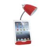 Limelights LD1056-RED Desk Lamp Organizer with iPad Tablet Book Stand and USB Charging Port, Red view 3