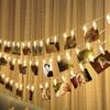 Decute 50LED Photo Clips String Lights Holder Timer Function 8 Modes Dimmable with Remote, 17FT Fairy Starry Lights for Christmas Card Bedroom Wedding Party Hanging Photos Pictures Memos, Warm White view 3