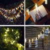 Decute 50LED Photo Clips String Lights Holder Timer Function 8 Modes Dimmable with Remote, 17FT Fairy Starry Lights for Christmas Card Bedroom Wedding Party Hanging Photos Pictures Memos, Warm White view 4