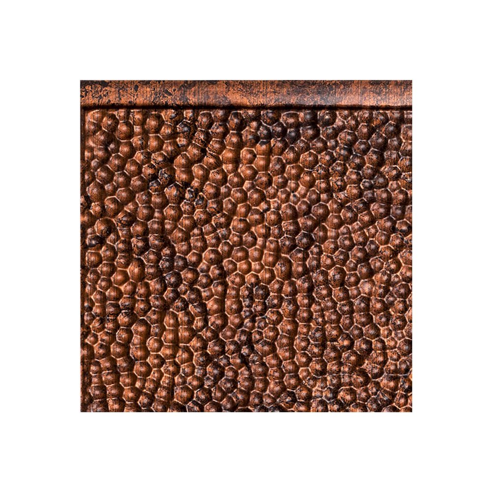 FASDE Hammered Decorative Vinyl Backsplash Panel in Moonstone Copper (6X6 Inch Sample)