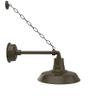 14" Vintage Gooseneck Barn Light with Metropolitan with Chain Arm in Bronze view 1