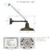 14" Vintage Gooseneck Barn Light with Metropolitan with Chain Arm in Bronze view 2