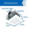 Panasonic WhisperSense Ceiling Mount Bathroom Exhaust Fan with Motion & Humidity Sensors, 50-80-110 CFM, FV-0511VQC1 view 2