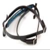 4V Design Lusso Tuscany Leather Slim Handmade Leather Camera Strap w/Universal Fit Kit, Black/Cyan (2SP01BVV0930) view 3