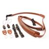 4V Design Lusso Tuscany Leather Slim Handmade Leather Camera Strap w/Universal Fit Kit, Brown/Cyan (2SP01BVV2330) view 2