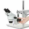 AmScope SM-4B Professional Binocular Stereo Zoom Microscope, WH10x Eyepieces, 7X-45X Magnification, 0.7X-4.5X Zoom Objective, Double-Arm Boom Stand view 4