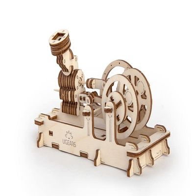 UGEARS Engine 3D Wooden Puzzle Brain Teaser Construction Set for Teens and Adults