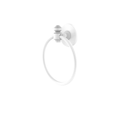 Allied Brass SB-16-WHM Southbeach Collection Towel Ring, Matte White