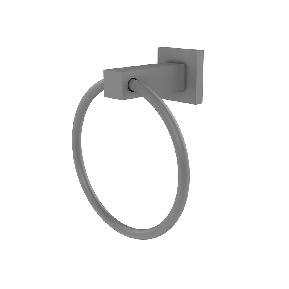 Allied Brass MT-16-GYM Montero Collection Towel Ring, Matte Gray