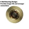 Primefit M1406-5 3-Way Hex Style Air Manifold with Industrial 6-Ball Brass Couplers, 1/4" view 2
