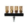 Primefit M14025-6 4-Way Air Manifold Assembly with Industrial 6-Ball Couplers, 1/4-Inch view 1