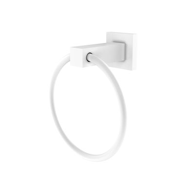 Allied Brass MT-16-WHM Montero Collection Towel Ring, Matte White