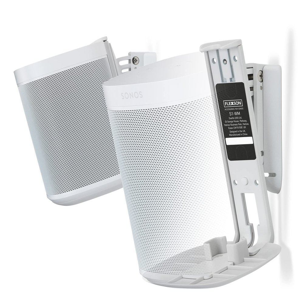 Flexson Wall Mount for Sonos One (White, Pair)