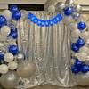 Poise3EHome Silver Sequin Backdrop Curtain, 10Ft x 10Ft Silver Glitter Backdrop Curtains, Sequence Xmas Thanksgiving Backdrop Drapes for Wedding Party Festival Decor view 4
