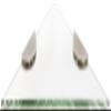 12" Half Round Brushed Nickel Bracket Triangle Glass Shower Shelf with Half view 1