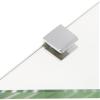 6" Triangle Chrome Bracket Triangle Glass Shower Shelf with Square Clamp view 2