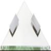 Spancraft 10" Triangle Glass with 2" Rectangle Clamp, Chrome Bracket view 1