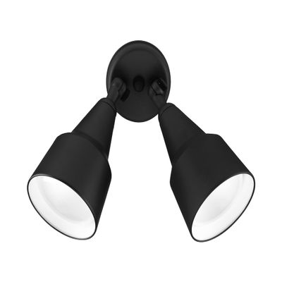 NICOR Lighting 300W Black Double Cone Adjustable Security Flood Light (11121)