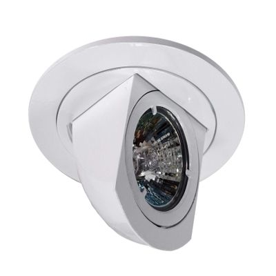 NICOR Lighting 4 inch White Recessed Retractable Wall Wash Trim for MR16 Bulb (14011WH)