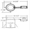 NICOR Lighting 5 inch Remodel Housing, Airtight, IC Rated (15006RA) view 4