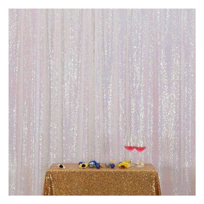 Poise3EHome 5FT x 7FT Iridescent Sequin Photography Backdrop Curtain for Party Decoration