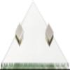 6" Triangle Brushed Nickel Bracket Triangle Glass Shower Shelf with Square view 1