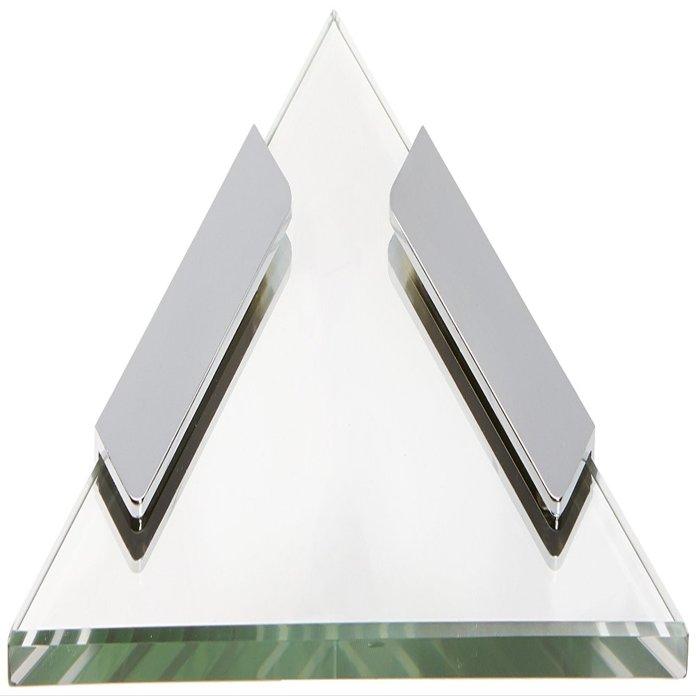 Spancraft 10" Triangle Chrome Bracket Triangle Glass Shower Shelf