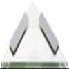 Spancraft 10" Triangle Chrome Bracket Triangle Glass Shower Shelf view 1