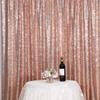 Poise3EHome 6FT x 8FT Sequin Photography Backdrop Curtain for Party Decoration, Rose Gold view 1
