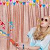 Poise3EHome 6FT x 8FT Sequin Photography Backdrop Curtain for Party Decoration, Rose Gold view 3