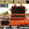 Small Waterproof Box, 2 Pcs, 4.92x2.95x1.53", Foam Insert (Black/Orange) view 3