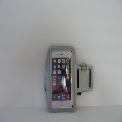 WATER RESISTANT SPORT & EXERCISE ARMBAND WITH KEY HOLDER FOR IPHONE 6PLUS (5.5 INCHES), GALAXY S/6 S/5, Samsung S6, LG G4, WITH SCREEN PROTECTOR (Gray)