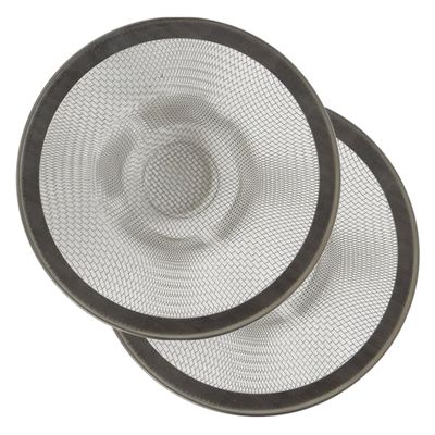 Evriholder Mesh Sink Drain Catcher, Secure Fit Strainer Prevents Clogging from Food and Hair, Stainless Steel, Ideal for Kitchen, Laundry and Disposals, 4.5-Inch, 2 Pack