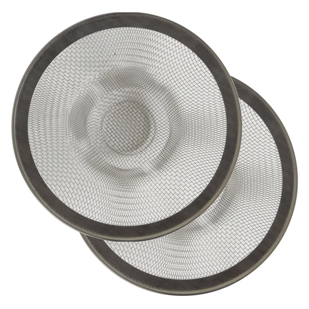 Evriholder Mesh Sink Drain Catcher, Secure Fit Strainer Prevents Clogging from Food and Hair, Stainless Steel, Ideal for Kitchen, Laundry and Disposals, 4.5-Inch, 2 Pack