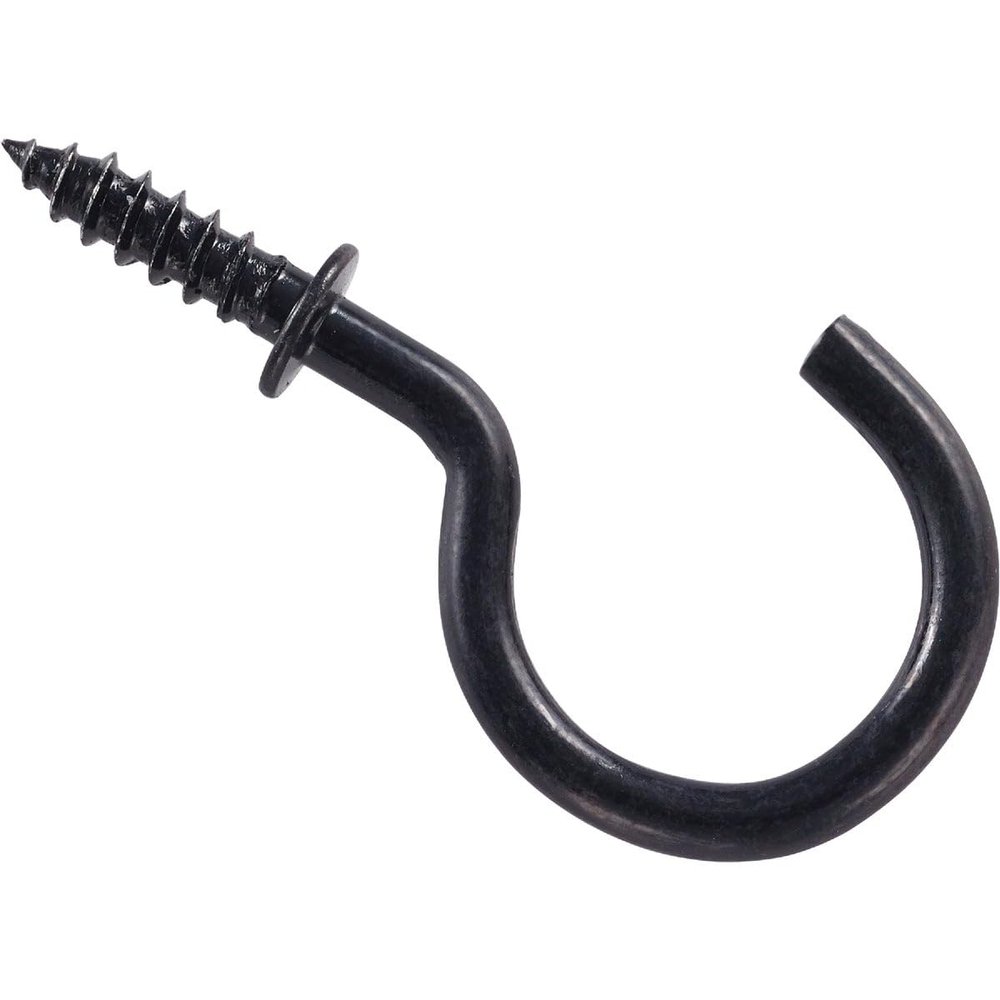 Bostitch Stanley National Hardware N119-729 2023 Cup Hooks in Black, 1", 30 Piece