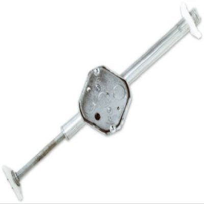 Raco RETRO-BASE 3-1/2 in. Round Steel 1 gang Fan Box Gray