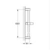 Grohe 27521000 New Tempesta Cosmopolitan 24 In. Shower-Bar, Starlight Chrome view 2