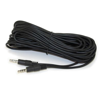 MyCableMart 50ft 3.5mm 4 Conductor TRRS / 3 Band + Mic or Video Male to Male Cable